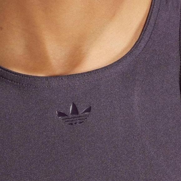 Adidas Originals Spandex Bodysuit in Shiny Aurora Black - Picture 3 of 7